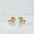 Topos Trio Corazones 0.5gr / 9mm Lisos Tres Oros 18K *