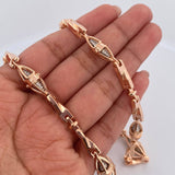 Cadena Dubai 104.1gr / 69.8cm / 8.2mm Dos Oros Blanco Rosa 18K $