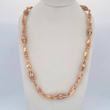 Cadena Dubai 104.1gr / 69.8cm / 8.2mm Dos Oros Blanco Rosa 18K $