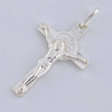 Dije Cruz Cristo San Benito 2.05 g / 3.4 cm Plata 925