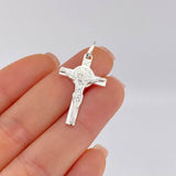 Dije Cruz Cristo San Benito 2.05 g / 3.4 cm Plata 925