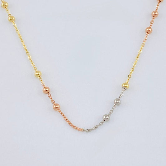 Cadena Aro Seguido Bolas 1.9 g / 50.5 cm / 18 mm Tres Oros 18K