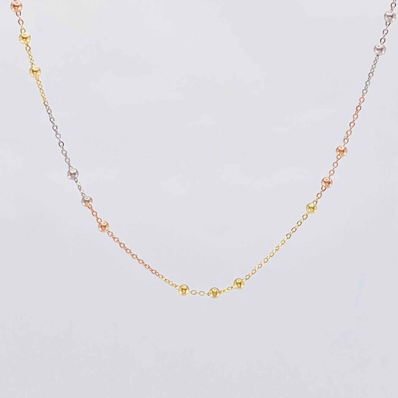 Cadena Aro Seguido Bolas 1.85 g / 48.5 cm / 18 mm Tres Oros 18K