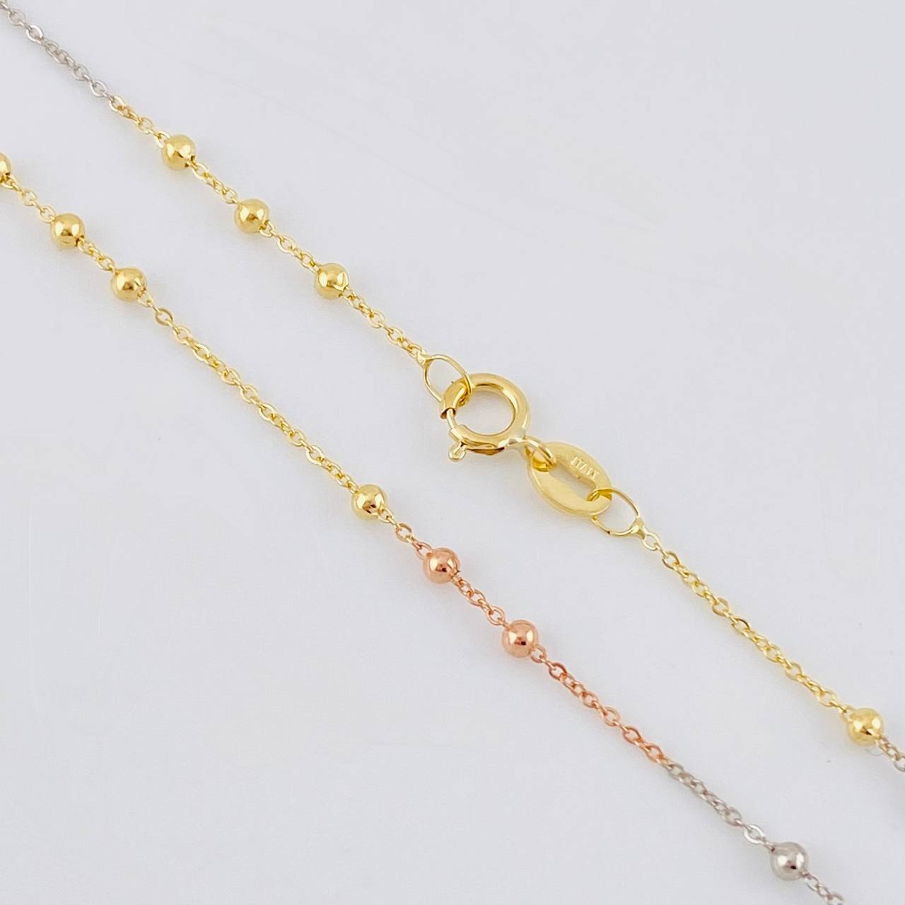 Cadena Aro Seguido Bolas 1.85 g / 48.5 cm / 18 mm Tres Oros 18K