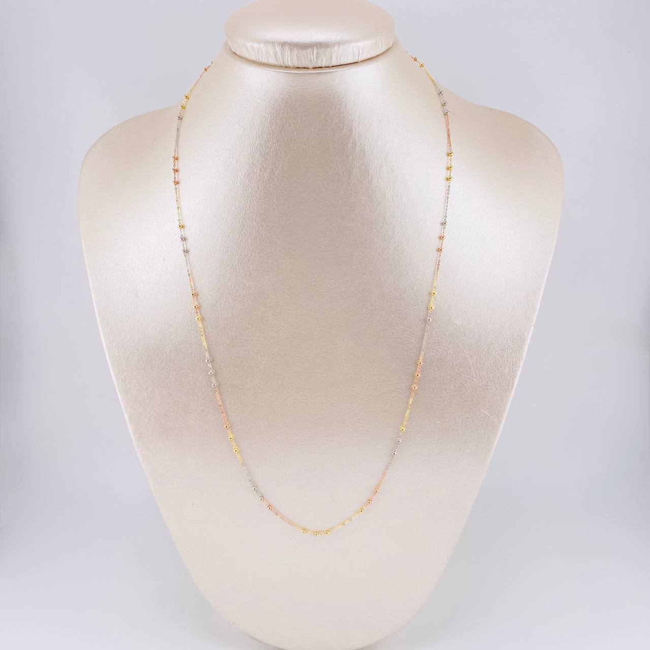 Cadena Aro Seguido Bolas 1.95 g / 50.5 cm / 1.8 mm Tres Oros 18K