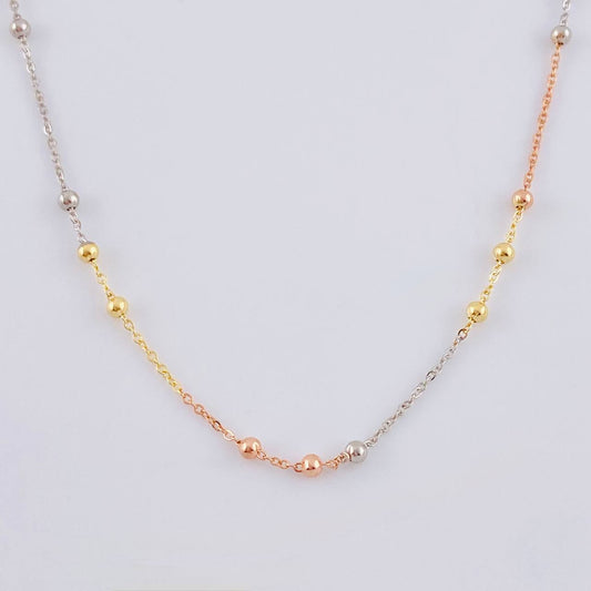 Cadena Aro Seguido Bolas 1.55 g / 40 cm / 18 mm Tres Oros 18K