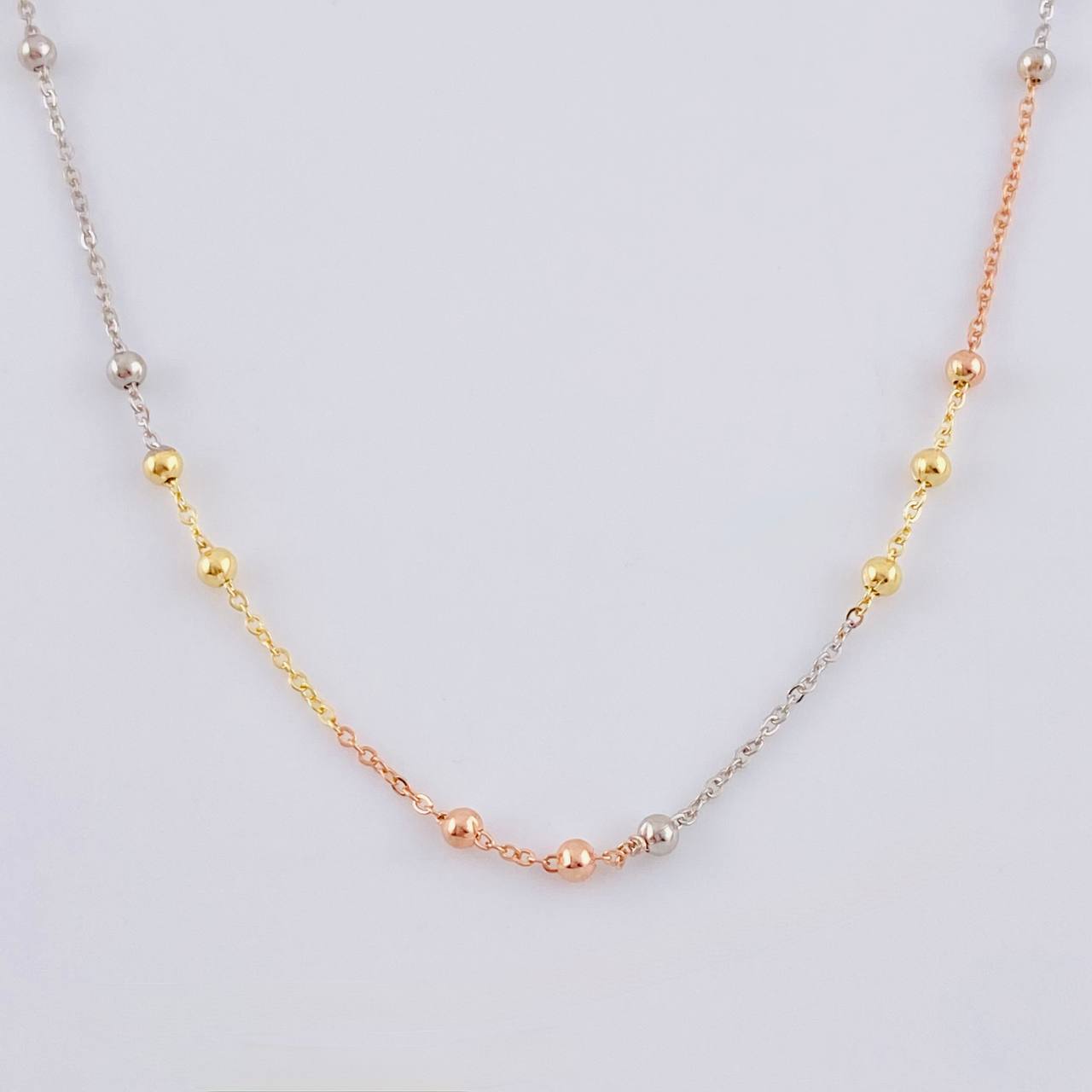 Cadena Aro Seguido Bolas 1.75 g / 45 cm / 1.8 mm Tres Oros 18K