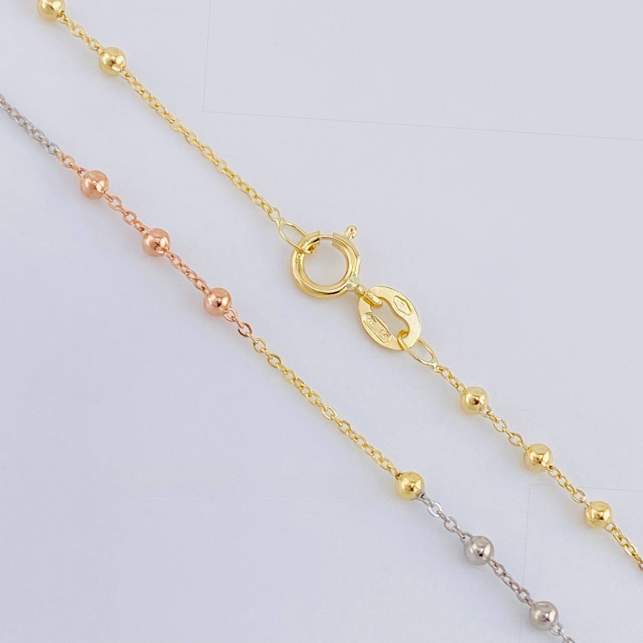 Cadena Aro Seguido Bolas 1.7 g / 44.5 cm / 1.8 mm Tres Oros 18K