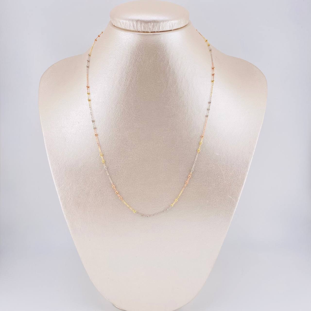 Cadena Aro Seguido Bolas 1.75 g / 45 cm / 1.8 mm Tres Oros 18K