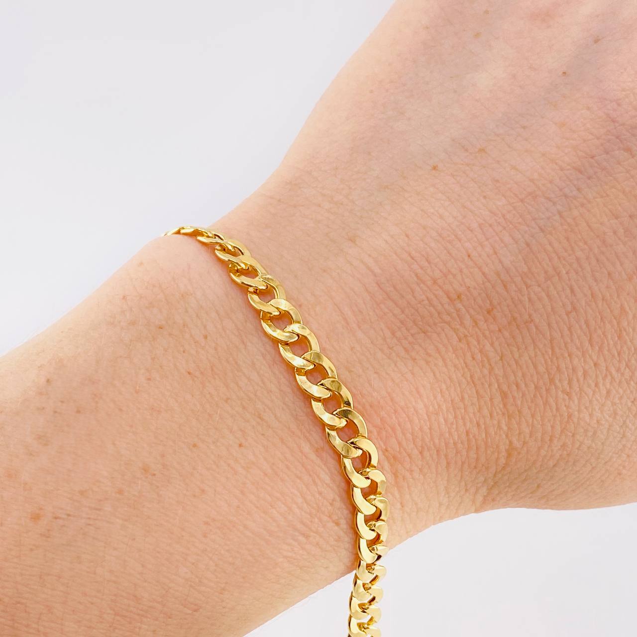 Pulso Cubano 4.05 g / 20 cm / 5.3 mm Oro Amarillo 18K