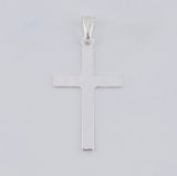 Dije Cruz Lisa 1.6 g / 4 cm Plata 925