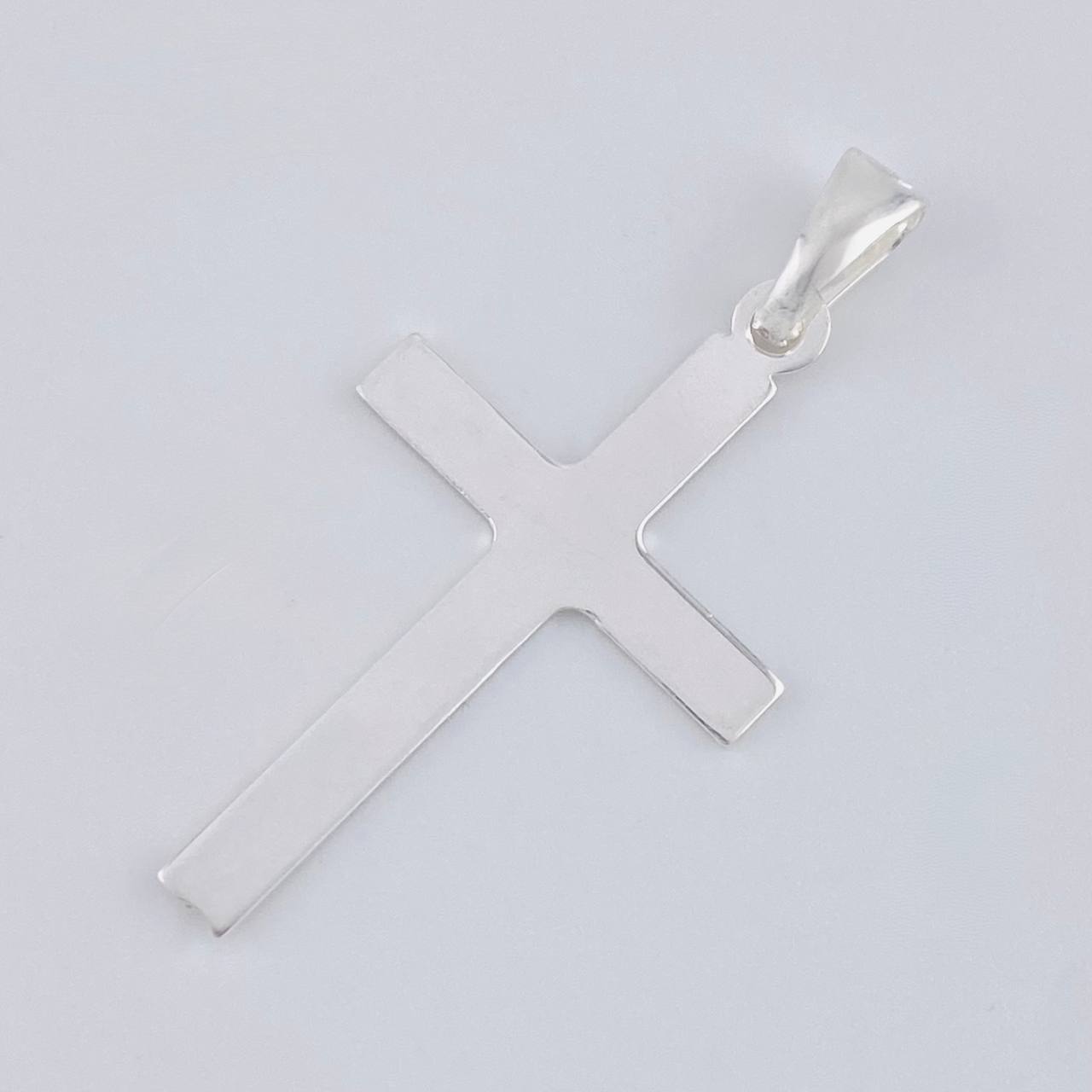 Dije Cruz Lisa 1.6 g / 4 cm Plata 925