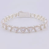 Pulso Corazones 17 g / 18.5 cm / 7.1 mm Plata 925