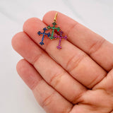 Dije Tres Cruces 1.35g / 2.5cm Dos Oros Negro Amarillo 18K
