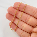 Cadena Lazo 0.95g / 50cm / 1.2mm Oro Amarillo 18K