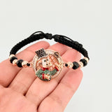 Pulsera Tejida Pato Millonario Oro Rosa 18K