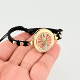 Pulsera Tejida San Judas Tadeo Tres Oros 18K
