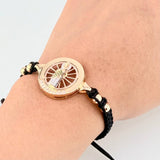 Pulsera Tejida San Judas Tadeo Tres Oros 18K