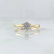 Anillo Solitario Corona 1.45gr / T6 1/2 / Circones Blancos Oro Amarillo 18K