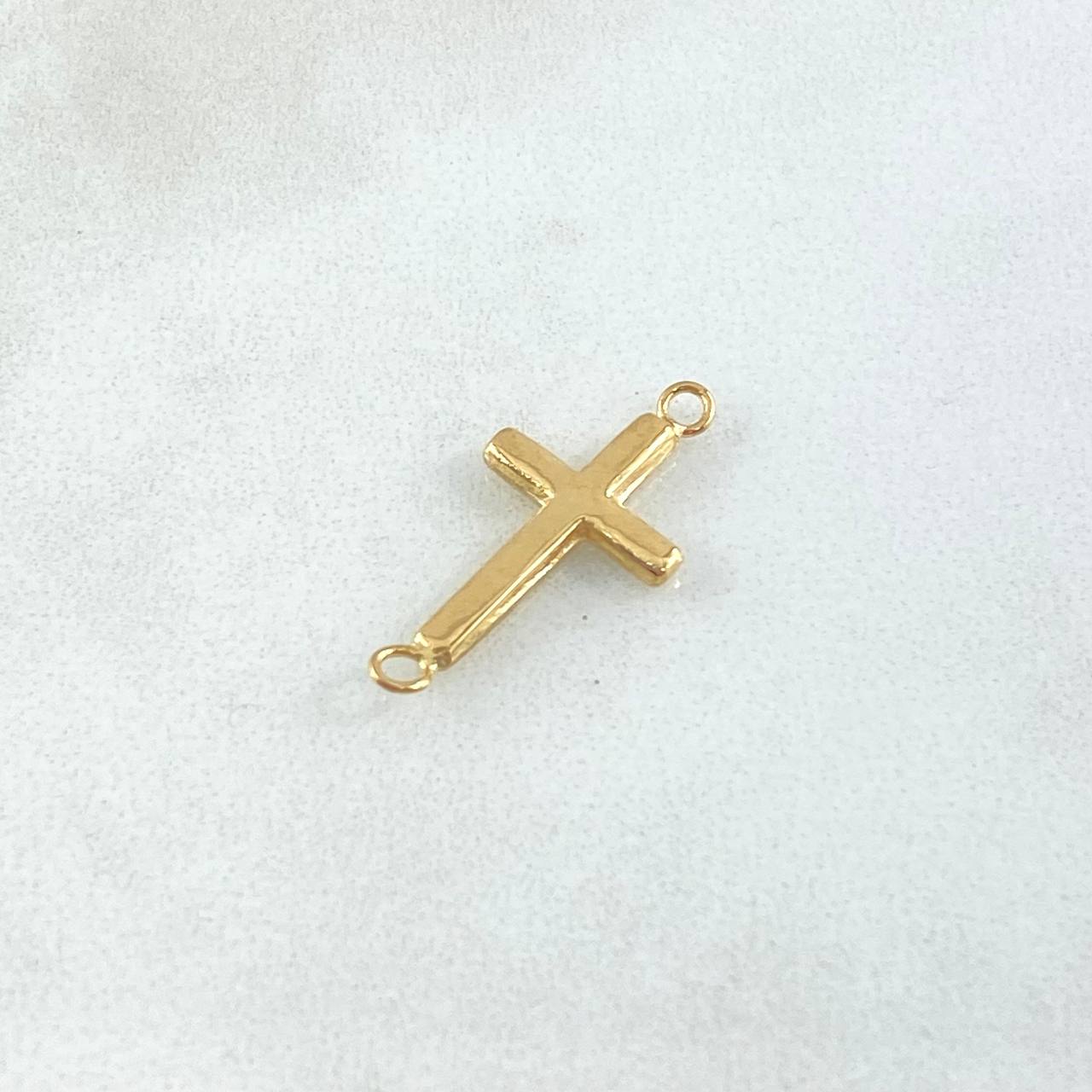 Herraje Cruz 0.4gr / 2.3cm / Lisa Oro Amarillo 18K