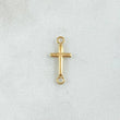 Herraje Cruz 0.2gr / 1.7cm / Lisa Oro Amarillo 18K