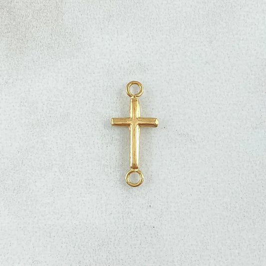 Herraje Cruz 0.4gr / 2.3cm / Lisa Oro Amarillo 18K