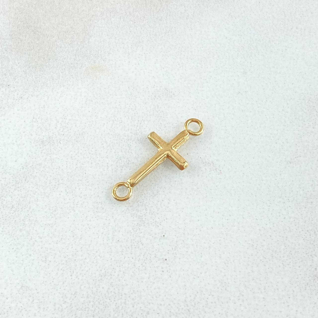 Herraje Cruz 0.25gr / 1.7cm-Lisa Oro Amarillo 18K *