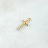 Herraje Cruz 0.2gr / 1.7cm / Lisa Oro Amarillo 18K