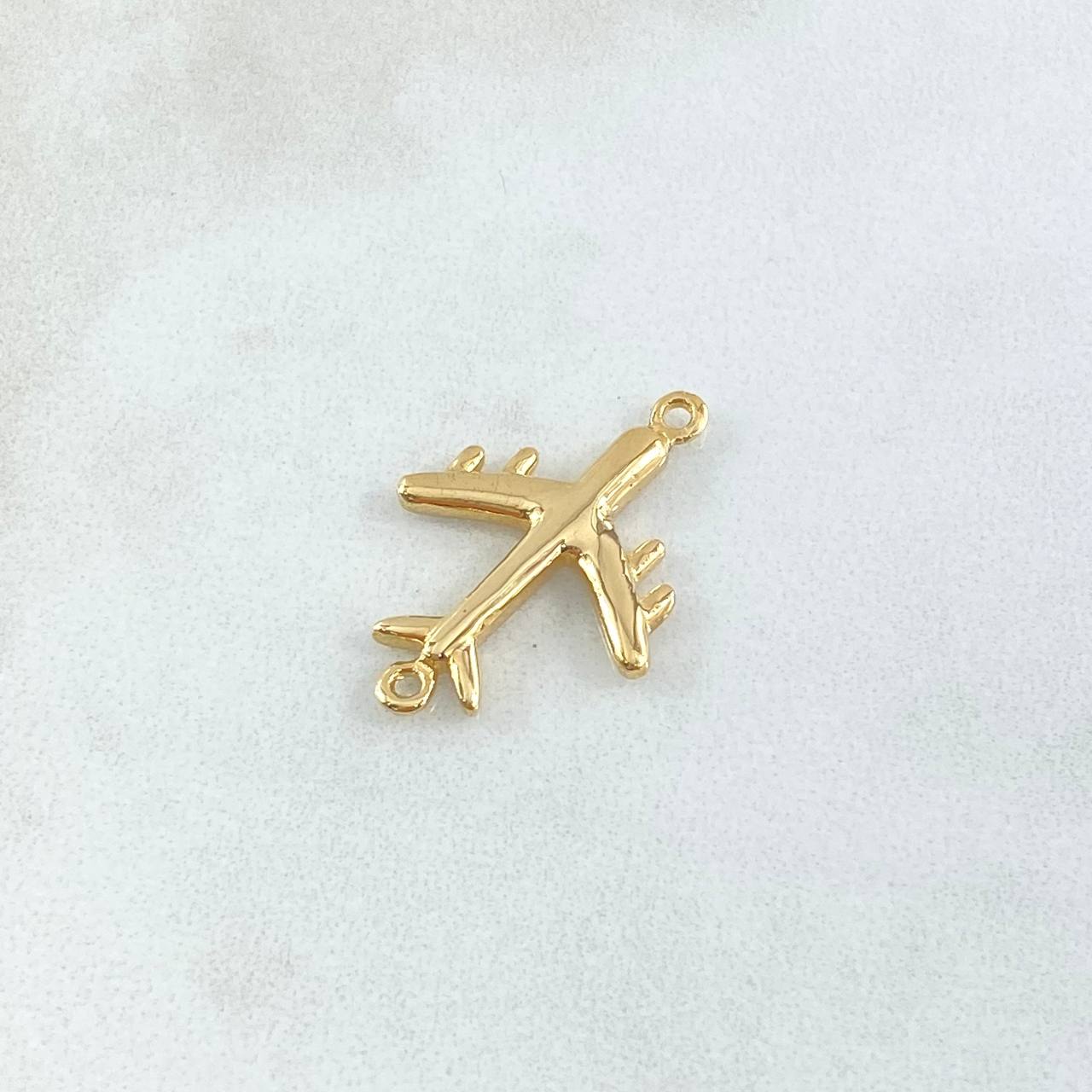 Herraje Avion 2.15gr / 2.5cm / Liso Oro Amarillo 18K ©