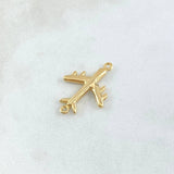 Herraje Avion 2.15gr / 2.5cm / Liso Oro Amarillo 18K ©