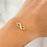 Herraje Infinito 0.65gr / 1.7cm / Circones Blancos Oro Amarillo 18K ©