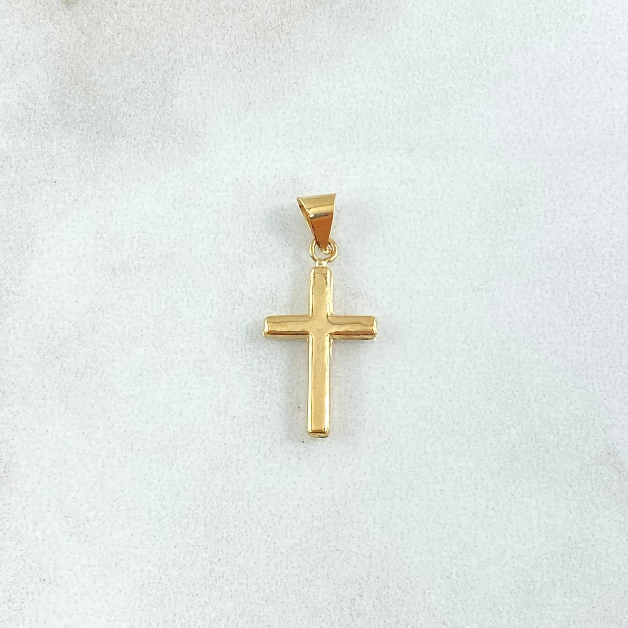 Dije Cruz 0.45gr / 2.3cm / Lisa Oro Amarillo 18K ©