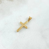 Dije Cruz 0.45gr / 2.3cm / Lisa Oro Amarillo 18K ©