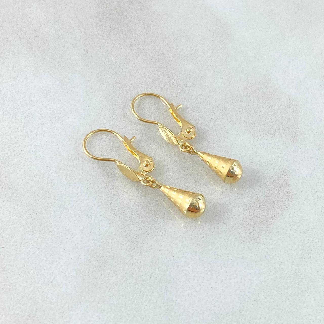 Candongas Lagrimas 0.7gr / 2.3cm / Oro Amarillo 18K