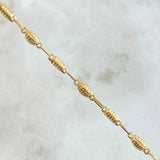 Pulso Rustica Granada Cilindro 2.8gr / 19cm-Oro Amarillo 18K