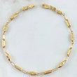 Pulso Rustico Dubai Combinado 1.8gr / 13cm-Oro Amarillo 18K *