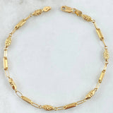Pulso Rustico Dubai Combinado 1.8gr / 13cm-Oro Amarillo 18K *