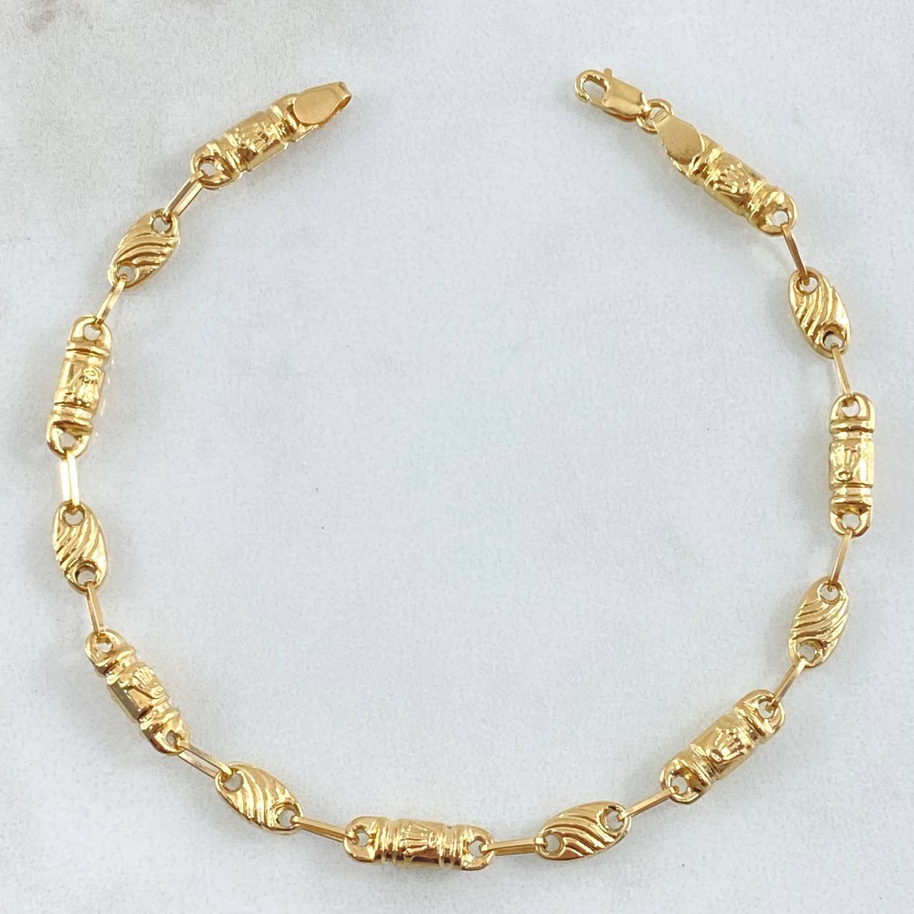 Pulso Rustico RX Combinado 3.25gr / 18cm-Oro Amarillo 18K ©