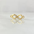 Herraje Infinito 0.65gr / 1.6cm-Circones Blancos Oro Amarillo 18K *