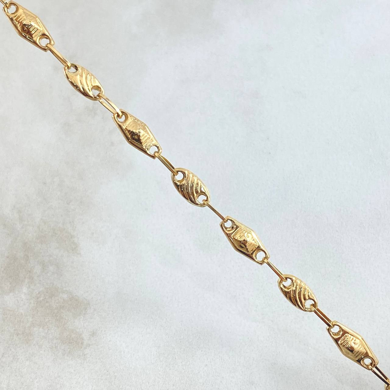 Pulso Rustico GC Rombo diamandato 3.35gr / 20cm-Oro Amarillo 18K