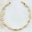 Pulso Rustico Dubai Rayado 3.3gr / 21cm-Oro Amarillo 18K ©