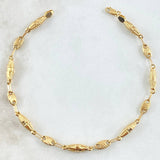 Pulso Rustico Dubai Rayado 3.3gr / 21cm-Oro Amarillo 18K ©