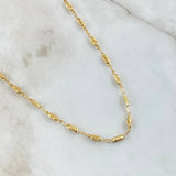 Cadena Rustica Rombo Y Cilindros Intercalados 7.7gr / 63cm-Oro Amarillo 18K ©
