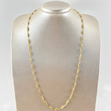 Cadena Rustica Rombo Y Cilindros Intercalados 7.7gr / 63cm-Oro Amarillo 18K ©