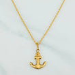 Set Cadena Lazo + Dije Ancla / 1.85gr / 60 cm Oro Amarillo 18K