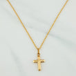 Set Cadena Lazo + Dije Cruz / 1.6gr / 60 cm Oro Amarillo 18K
