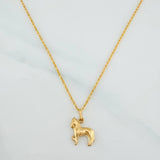 Set Cadena Lazo + Dije Caballo / 1.7gr / 60 cm Oro Amarillo 18K