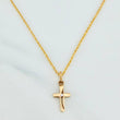 Set Cadena Lazo + Dije Cruz / 1.85gr / 60 cm Oro Amarillo 18K