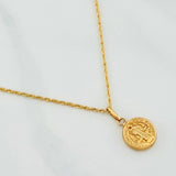 Set Cadena Lazo + Dije San Benito / 1.75gr / 60 cm Oro Amarillo 18K