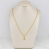 Set Cadena Lazo + Dije Angel / 1.25gr / 50 cm Oro Amarillo 18K
